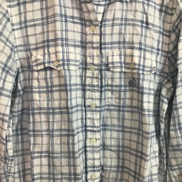 Back To School Ralph Lauren Shirt Mens Size S 100% Linen - Picture 9 of 9